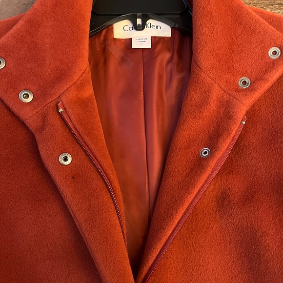 CALVIN KLEIN ANGORA & WOOL BLEND COAT, Size 2 - Picture 8 of 12